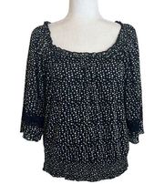 AB Studio Women’s Polka Dot Blouse. Size S