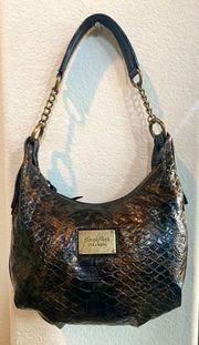 Like new metallic black  Vera Wang shoulder bag. Sz 12”x8.5”. Mint!