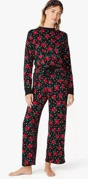 Kate Spade Rose Dot Toss Floral Wide Leg Pajama Set Size Small