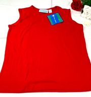 Sailmates By Barry Ashley Red Knit Vintage 90s Top Size 16w NWT