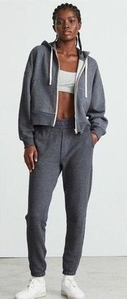 Everlane Dark Gray The Track Organic Cotton Zip Up Hoodie Sweatshirt XXL