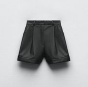 ZARA Faux Leather Shorts