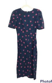 Chloe all over floral print shirt sleeve midi dress