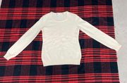 100% Cashmere Sweater Top Long Sleeve Made in China Size Medium Blouse