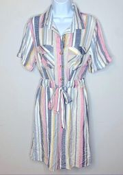 Style Envy Striped Button Down Dress