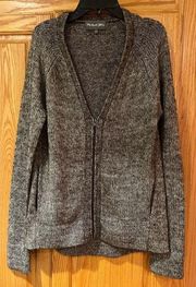 Michael Stars Zipper Cardigan Sweater w/ Pockets in Java Brown Size Small