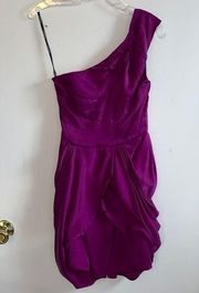 bebe- One Shoulder Purple Mini Dress