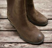 Teva Anaya Chelsea Waterproof Brown Leather Boots Booties Size 6.5‎