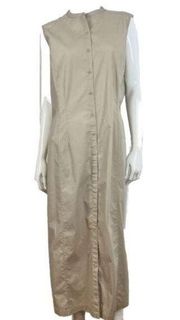 Vintage Eddie Bauer Button Front Midi Shift Dress Sleeveless
Size 8