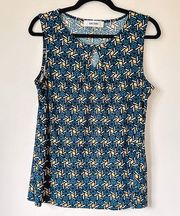 Women's Geometric Business Sleeveless Blouse Medium