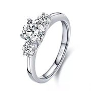 Sterling Silver SIZE 7 925  Classic CZ Engagement Wedding Ring