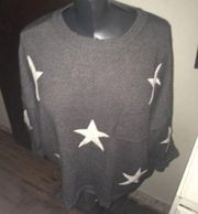 Jodifl gray oversized Star print cozy normcore M sweater