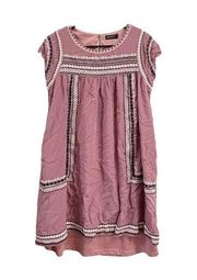 Mikarose embroidered babydoll dress size medium