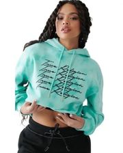 Tie Dye Logo Crop Sweatshirt Hoodie