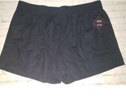 NWT Women's Plus Size Pull-On Shorts - Ava & Viv Black 4X Elastic Waist