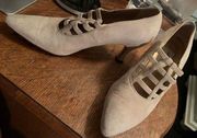 Vintage Suede Beige Heels