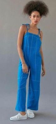 Harley Linen backless tie overalls size Lg