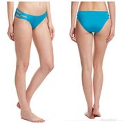 Carmen Marc Valvo Teal Strappy Bikini Bottoms