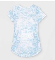 Isabel Maternity Short Sleeve V-Neck Side Shirred T Shirt -Tie Dye Women's XS