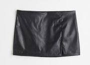 H&M black leather skirt