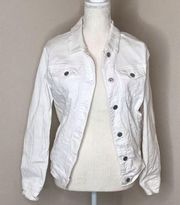 Anthropologie pilco white denim jacket