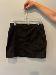 Black Denim Skirt