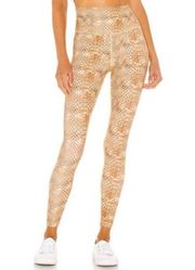 WeWoreWhat Leggings High Waisted Python Snake Print Legging Tan Revolve Medium