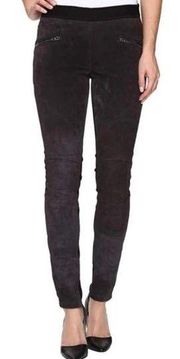 BlankNYC Suede Pull On Zippered Leather Leggings