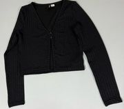 H&M Black Long Sleeve Cardigan Sweater Shawl Size S 🖤