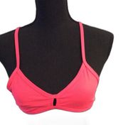 Hot Pink bikini top Cross back Jolyn Medium M tie back