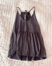 Charcoal Grey Tie Back Tank Top Size XS