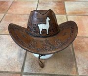 Handmade Peruvian cowboy hat classic western style