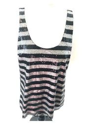 Minuet black and silver top size medium