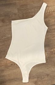 White One Shoulder Bodysuit