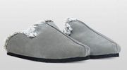 Free People Grey Damon Faux Fur Leather Slip On Mule NWT