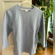 ☀️3/$25 Poetry light blue long sleeve side button cotton shirt sweater