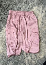 Francesca’s Satin Cargo Joggers