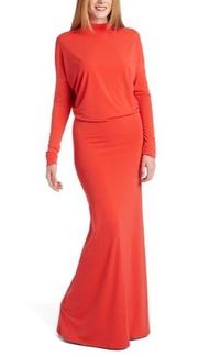 NWT Issue New York Open Back Modern Maxi Dress In Color Paprika SZ-Medium