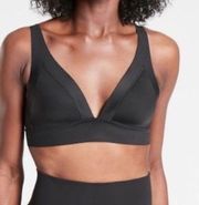 Athleta  A-C Essential Black Bra Wireless Low Impact Adjustable Straps Women’s M