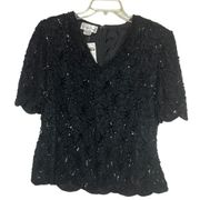 Vintage Laurence Kazar Beaded Top nwt