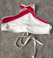 Bikini Top Women's Size 8 Off white Pink red