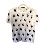 Skull Cashmere cotton skull print tee size xs