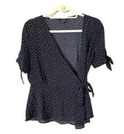 ATMOSPHERE Polka Dot Wrap Blouse Sz‎ 6