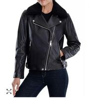 Michael Kors leather Moto jacket size small, NWT