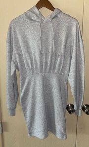 NWT Topshop Hoodie Sweatshirt Dress in Light Gray - size 8