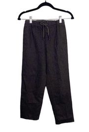 Babaton Women's Black Wool Cashmere Drawstring Cropped Pull On Pants Size XXS