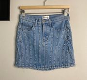 Cotton  Denim Mini Skirt Size 24