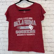 🇺🇸 Blue 84 Crimson OU Sooner Short Sleeve Tee Shirt