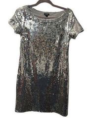 Silver Sequined Dress Size Small