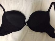 Black Push-Up Bra with Lace Details